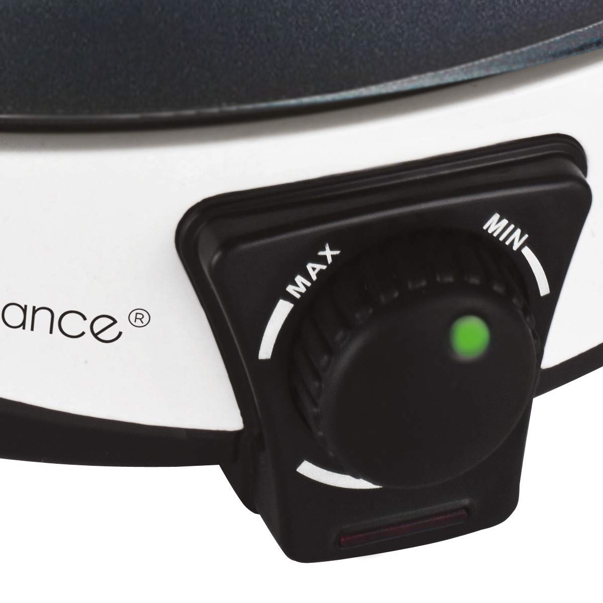 LITTLE BALANCE 8212 Happy Crêpes & Pancakes Crepe Maker, Cast Iron Ceramic, White/Black