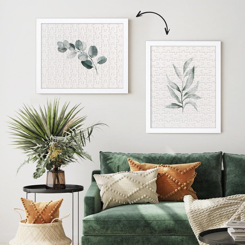 Picture shop-24 Puzzle frame London for puzzles approx. 500-1000 pieces 50x70cm 70x50cm White with acrylic glass