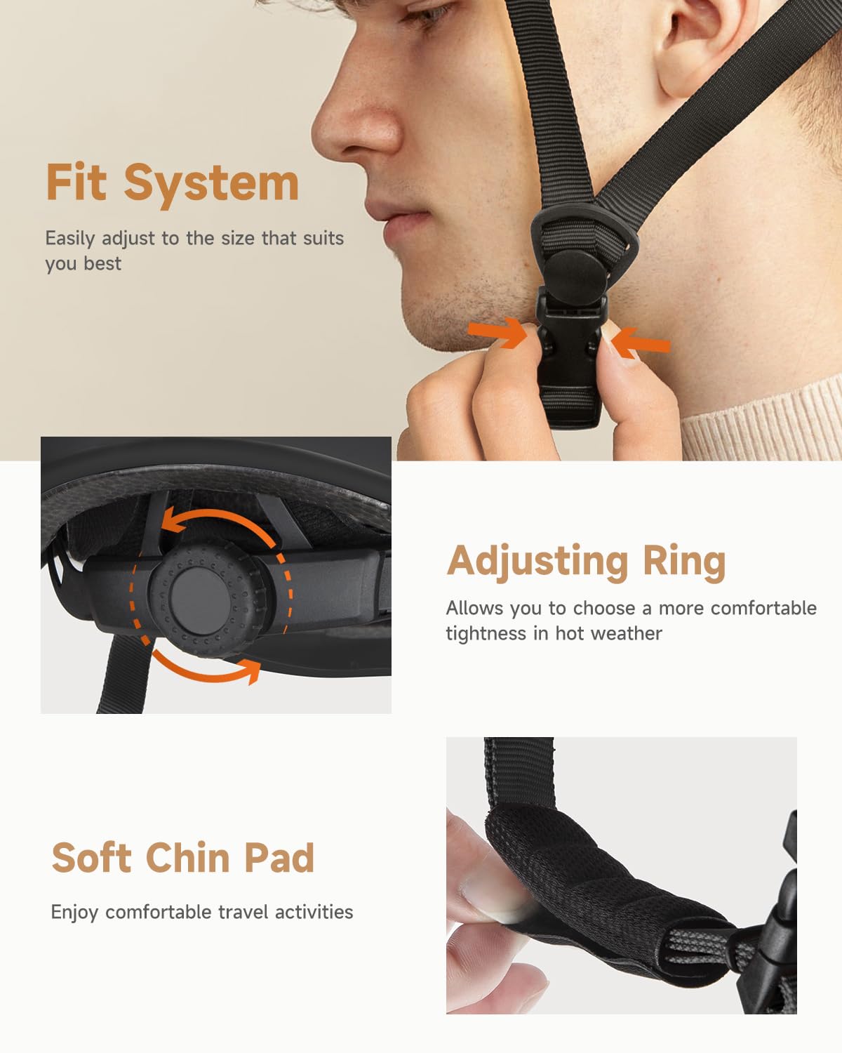 Findway bike helmet for men and women, ideal for city commuting. Provides protection for road cycling, skating, and e-biking with 14 ventilation channels. Adjustable city helmet for a comfortable fit.