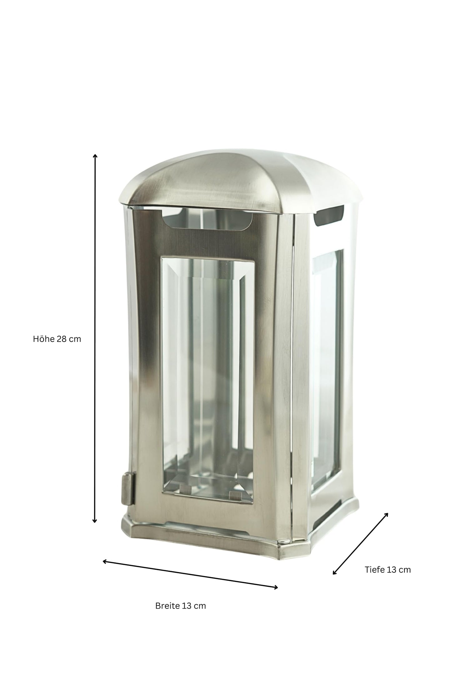 designgrave Grave lamp Venezia stainless steel with granite base natural gray 13x13x24 cm - crystal glass & magnetic closure Nero Impala