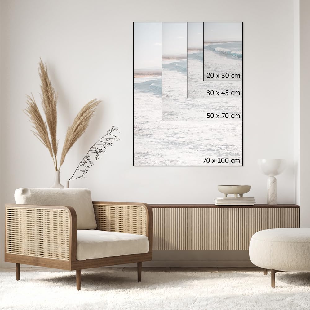Picture Shop-24 Milano Aluminium Picture Frame, 100 x 100 cm, Black (matte) photo frame, changeable frame, poster frame, puzzle frame, aluminum picture frame