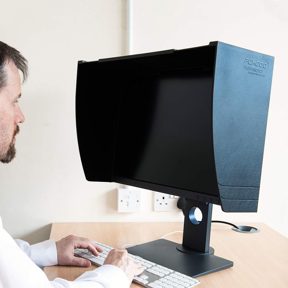 PChOOD glare shield for 15-26 inch monitor.