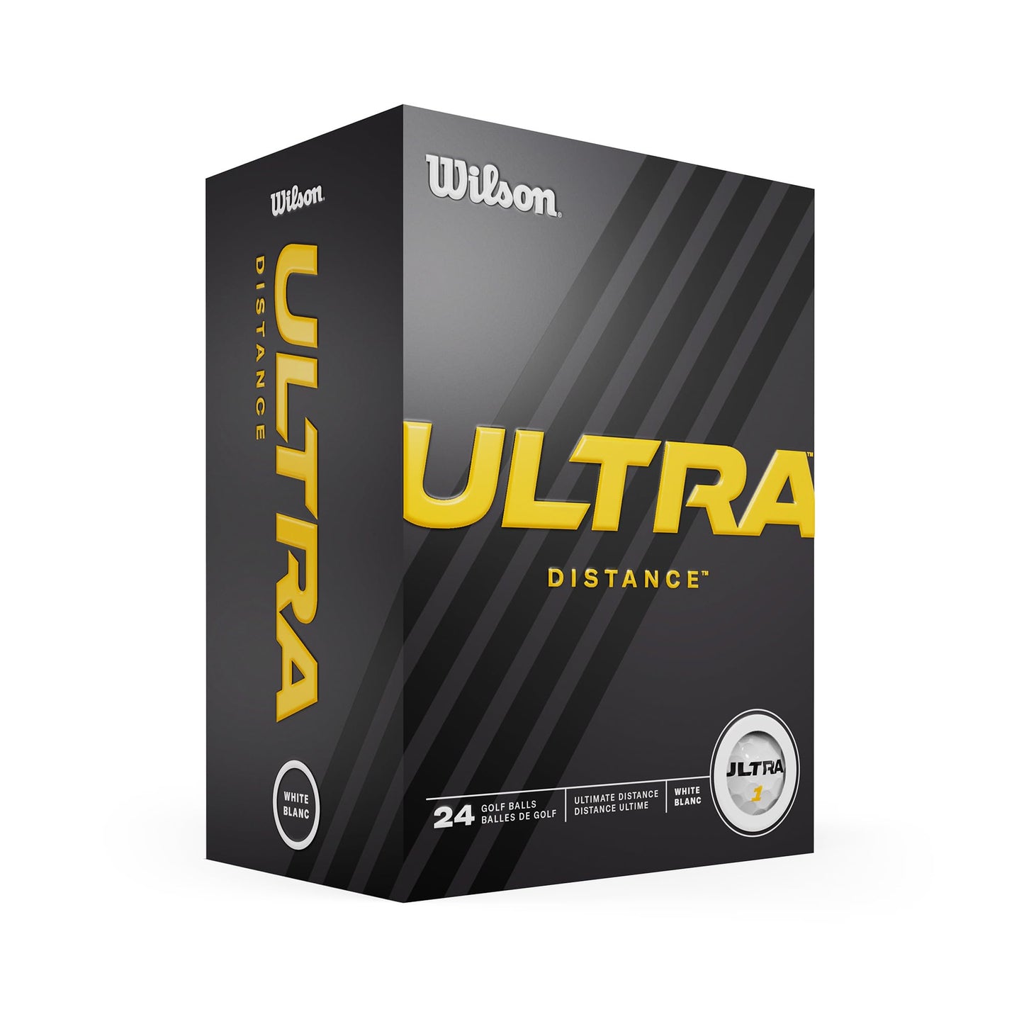 Wilson golf balls, Ultra Distance, two-piece golf ball, 24 balls, White.