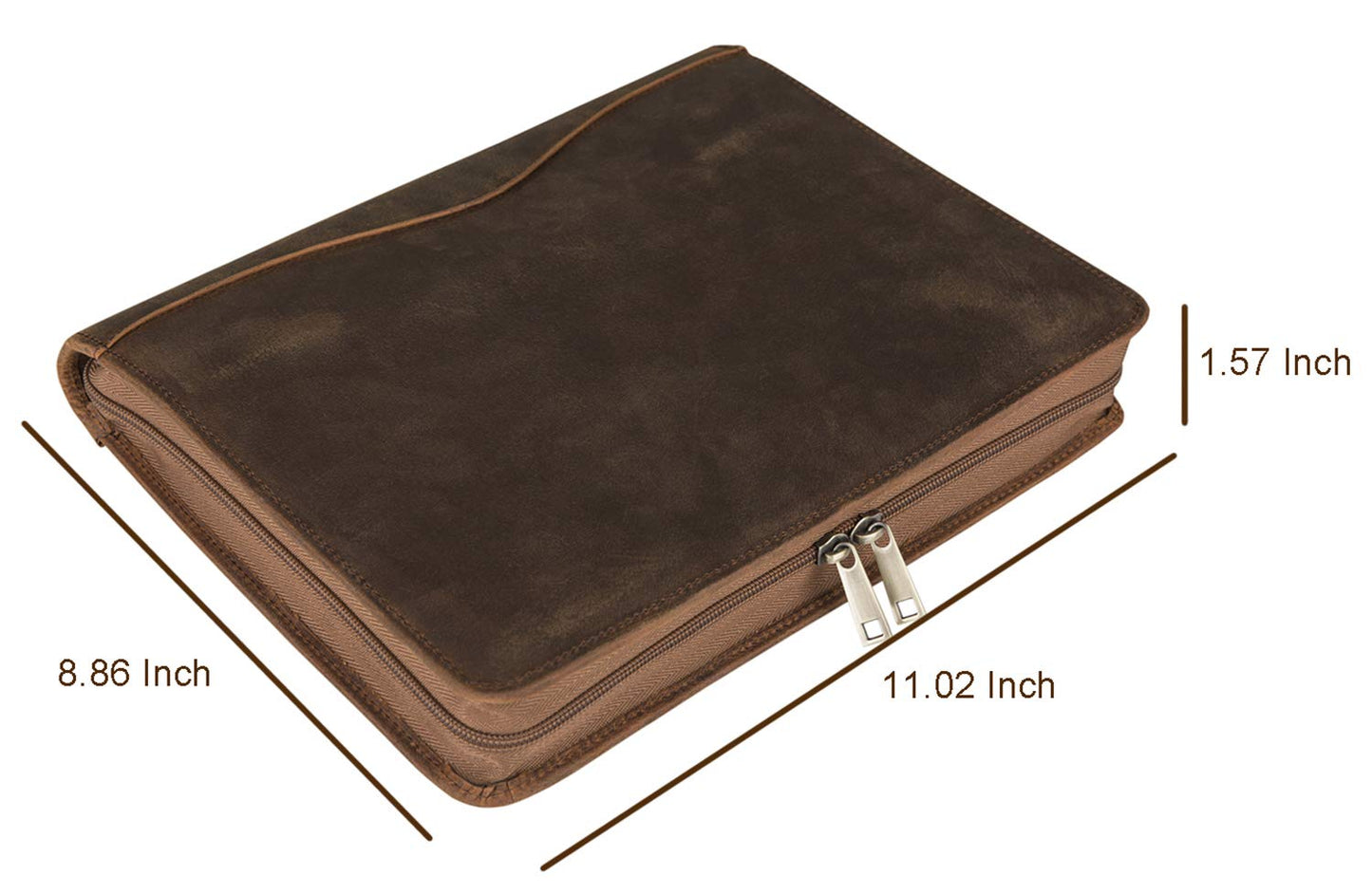 Conference folder A5, leather document case with a5 clipboard/note pad, document organizer folder for iPad Pro 9.7/10.5/11 inches, business/meeting/school folder.