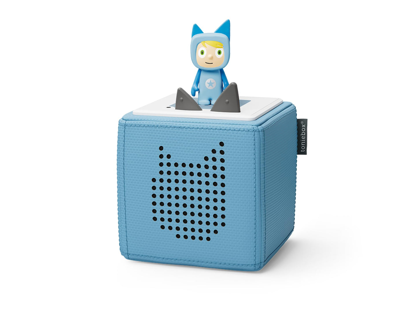 tonies Toniebox Starter Set including 1 Creative Tonie – audioplayer for children's audiobooks and songs, easy-to-use wireless music box/speaker, 7 hrs battery life, Blue