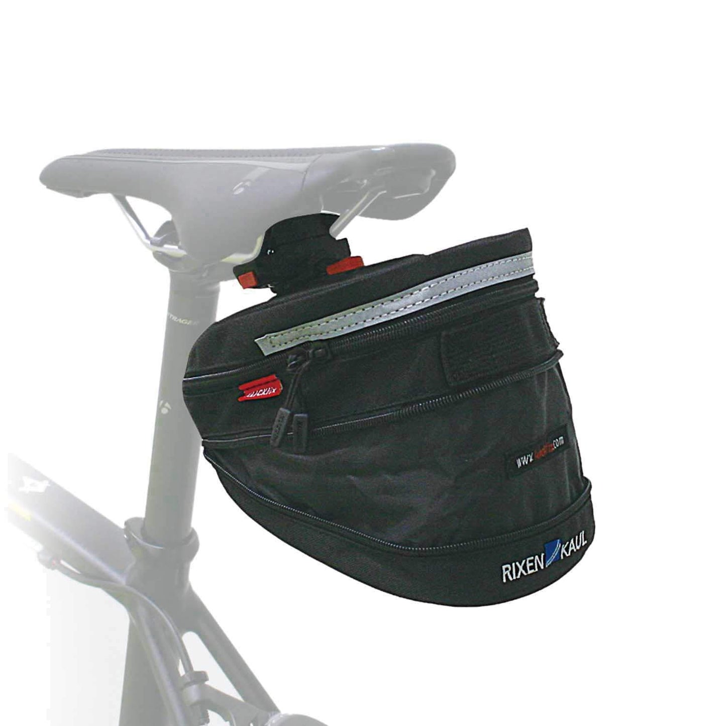KLICKfix bike bag Micro 200 Expandable black saddle bag, 19 x 12 x 8 cm