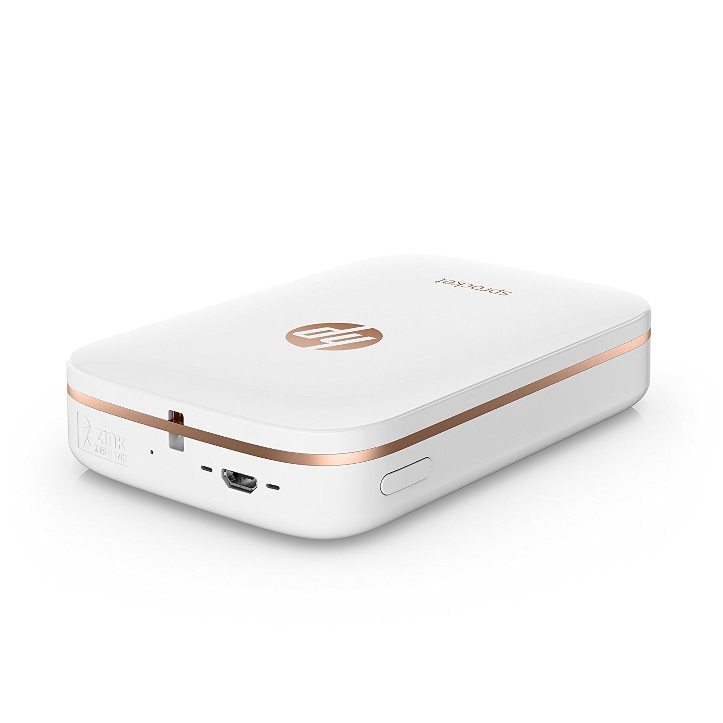 HP Sprocket Mobile Photo Printer (No Ink Printing, Bluetooth, 2 x 3 inch Prints) White