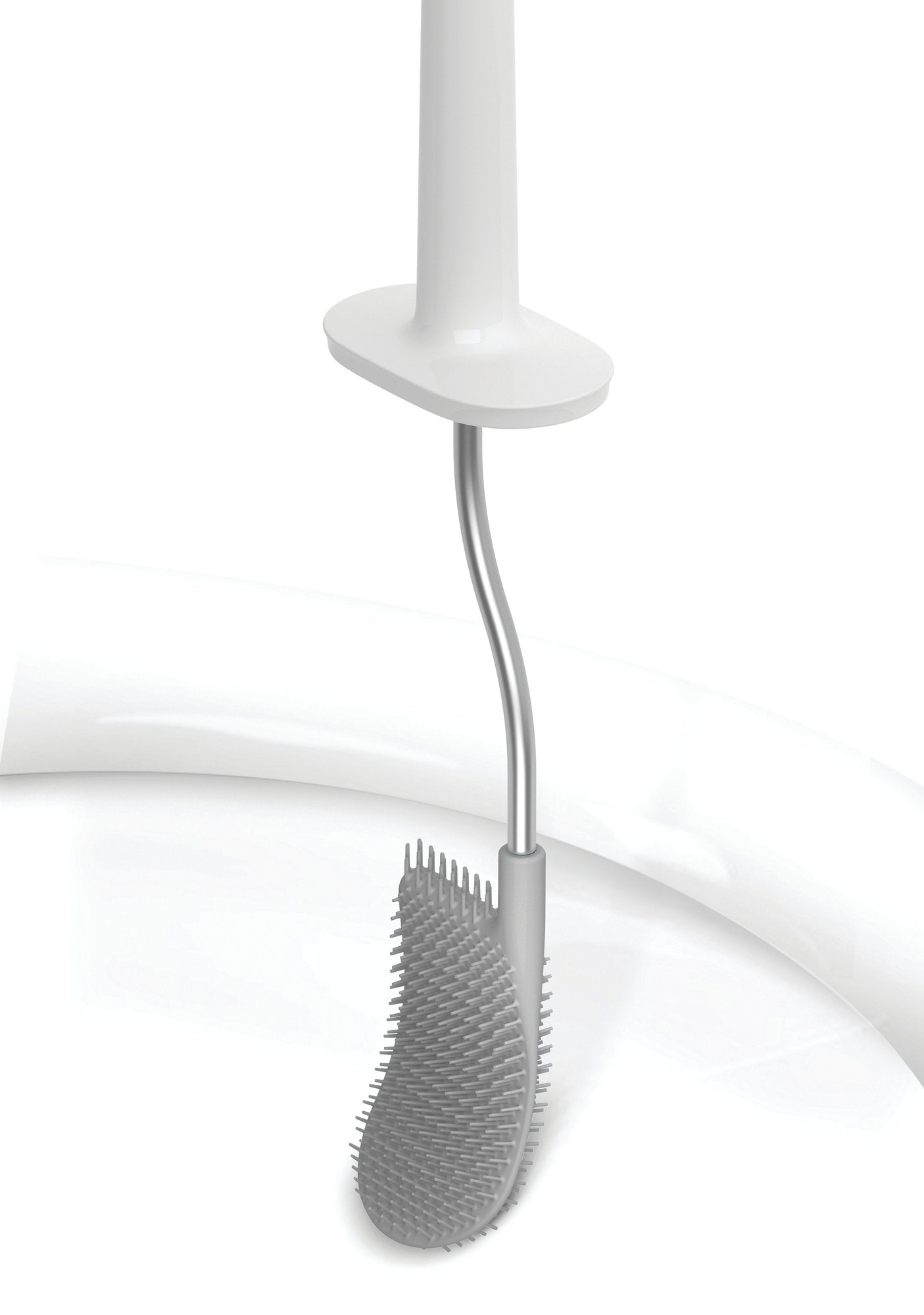 Joseph Joseph Easy Store - toilet paper holder and stand with flexible toilet brush, bathroom storage solution, made of stainless steel.