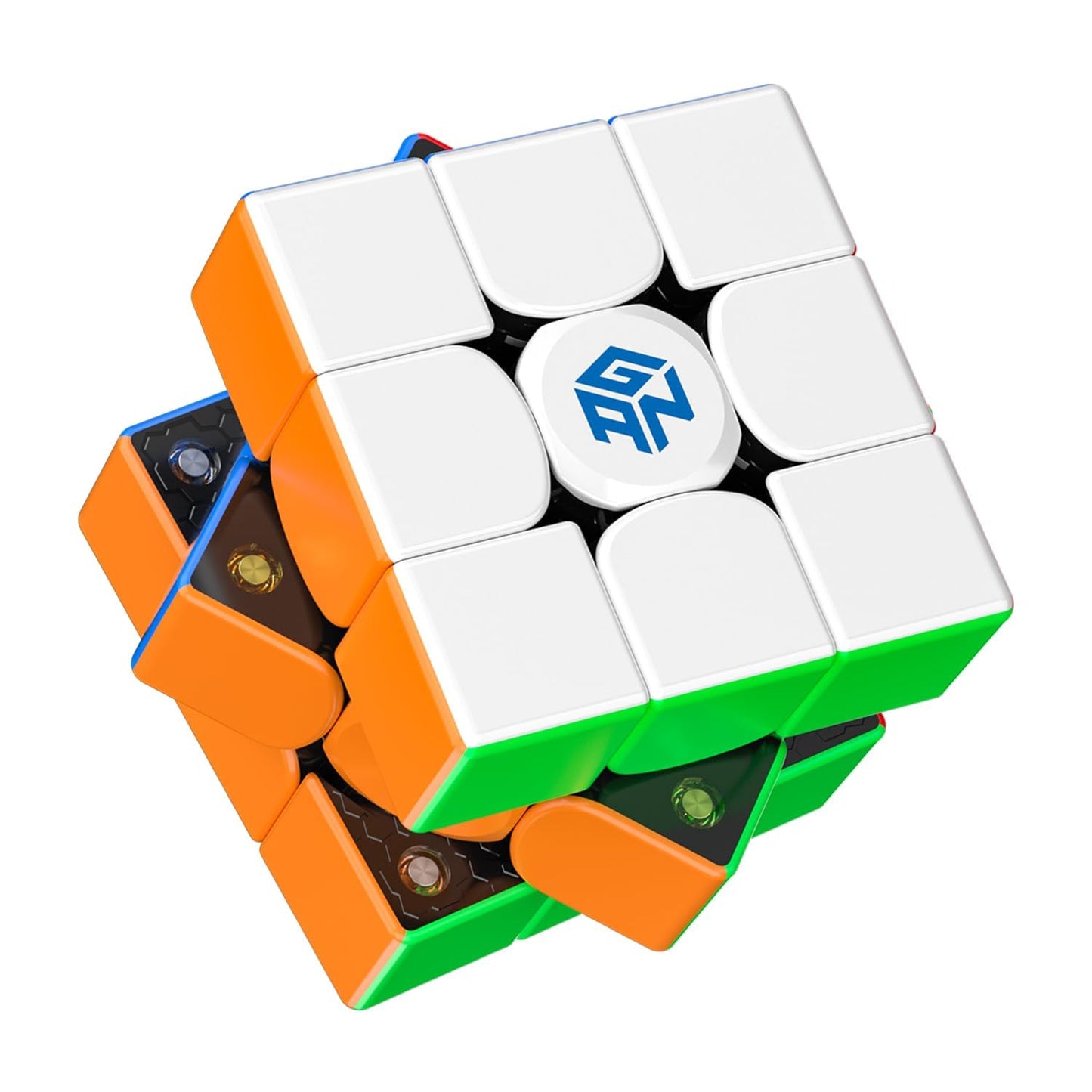 GAN 356M Magnetic 3x3 Speed Cube, Original with IPG & GES+, Stickerless Magic Cube, GAN Cube Classic Product - Ideal puzzle game for adults and children.