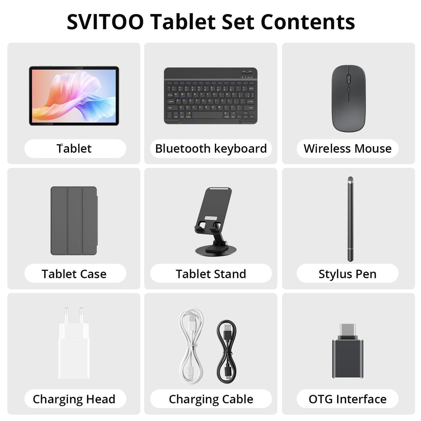 2025 Latest tablet, 10 inches, 12GB RAM+128GB ROM (1TB TF) with case, stylus, keyboard, and mouse, Octa-core, 1280x800 HD, 6000mAh (with NTC), Widevine L1, 8MP+5MP cameras, 2.4G+5G WiFi, GPS (Android 15).