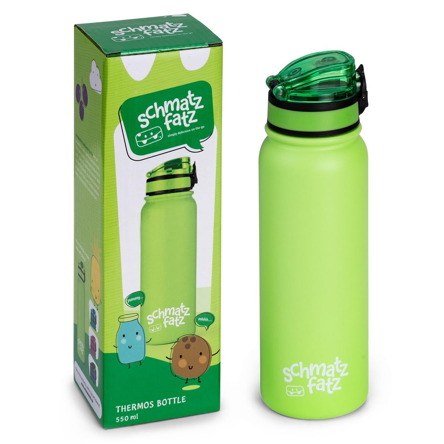 Munch Frenzy Thermos Bottle, Leak-Proof Kids Water Bottle, 550ml Stainless Steel Thermo Flask for School & Kindergarten, BPA-Free Water Bottle, Leak-Proof Bottles for Girls & Boys.