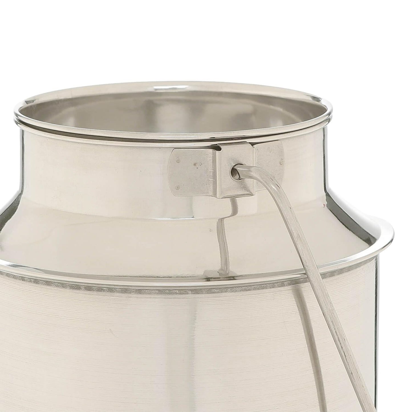 Stainless steel milk jug 2.5l - milk pitcher - for coffee milk sauces - 22cm tall - milk jug with lid - handle transport container - milk jug decoration - coffee pot - wine container