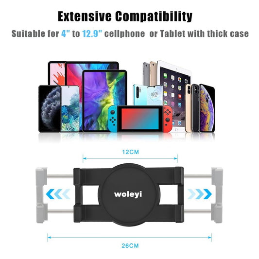 Car drink holder tablet mount, woleyi car truck cup holder tablet phone holder with adjustable arm for iPad Pro 9.7, 11, 12.9 Air Mini, Samsung Tabs, iPhone, more 4-13" phones and tablets.