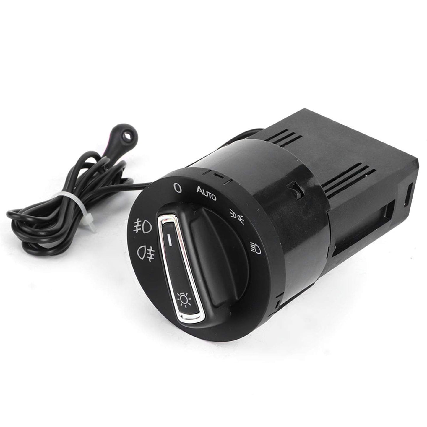 Automatic light switch with light sensor module, automatic headlight control switch upgrade light sensor module. Black ABS plastic. Compatible with MK4.