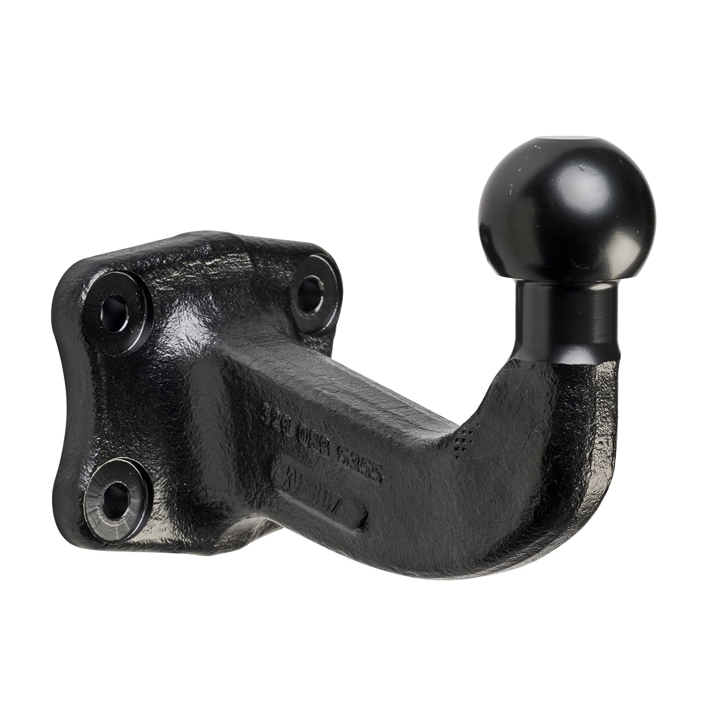Westfalia mounting plate (4-hole) with ball neck for towbar (without fastening material) - Ball distance horizontally 150mm / D-value 17.5 kN / Hole diameter 10.5mm / Hole pattern 83x56mm