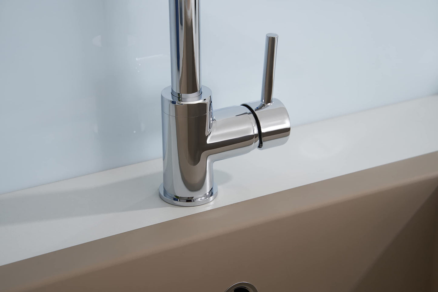 Respekta Ohio mineral sink in sand beige / 1 basin inset sink in 50 x 44 cm / sink suitable for base cabinets from 50 cm width
