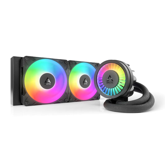 ARCTIC Liquid Freezer III Pro 240 A-RGB - AIO CPU cooler, 2 x 120 mm water cooling, 38 mm radiator, PWM pump, VRM fan, AMD AM5/AM4, Intel LGA1851/1700 contact frame - black