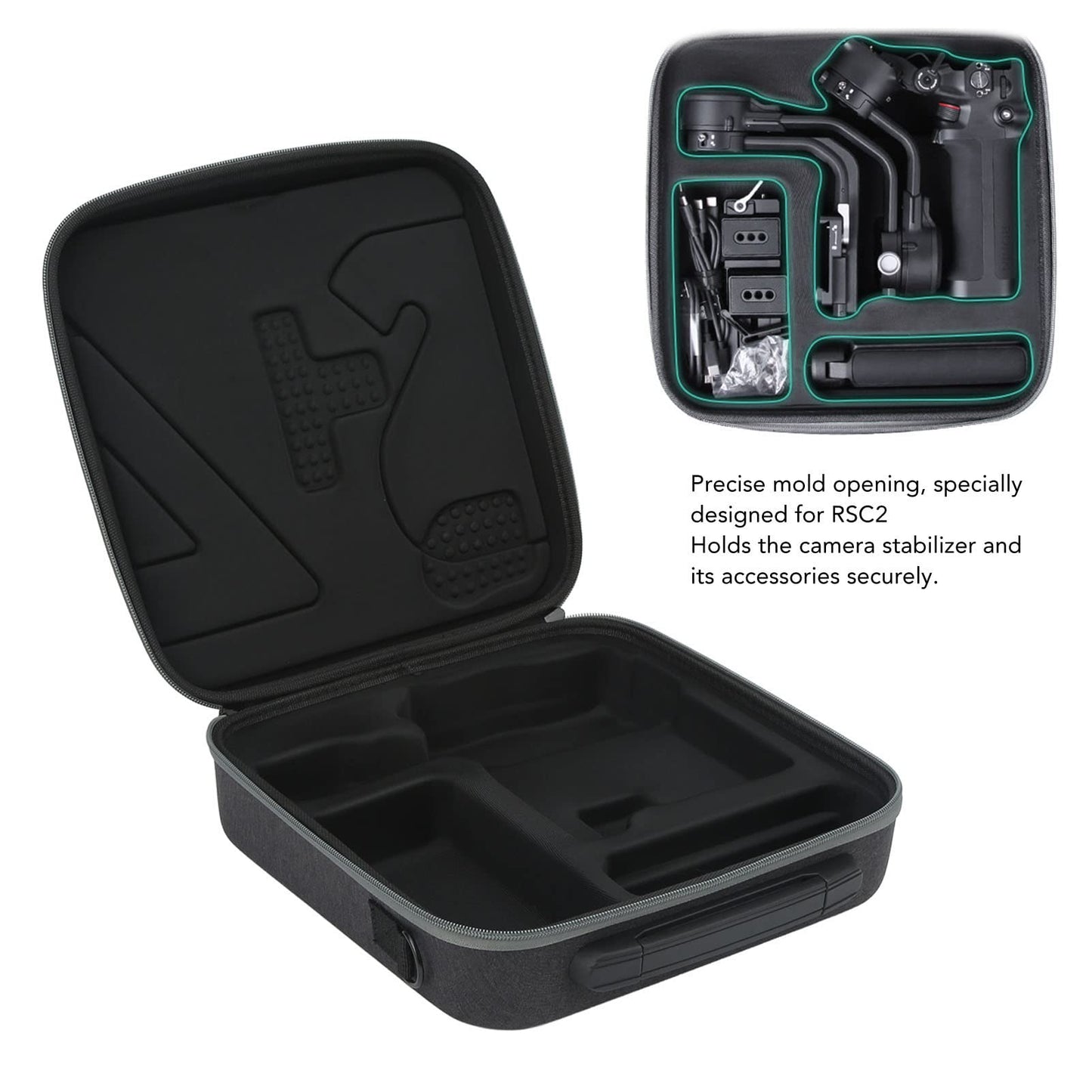Dpofirs RSC 2 Case, Portable Storage Shoulder Bag for RSC 2 Gimbal Stabilizer, Protective Bag with Large Capacity and Adjustable Shoulder Strap.