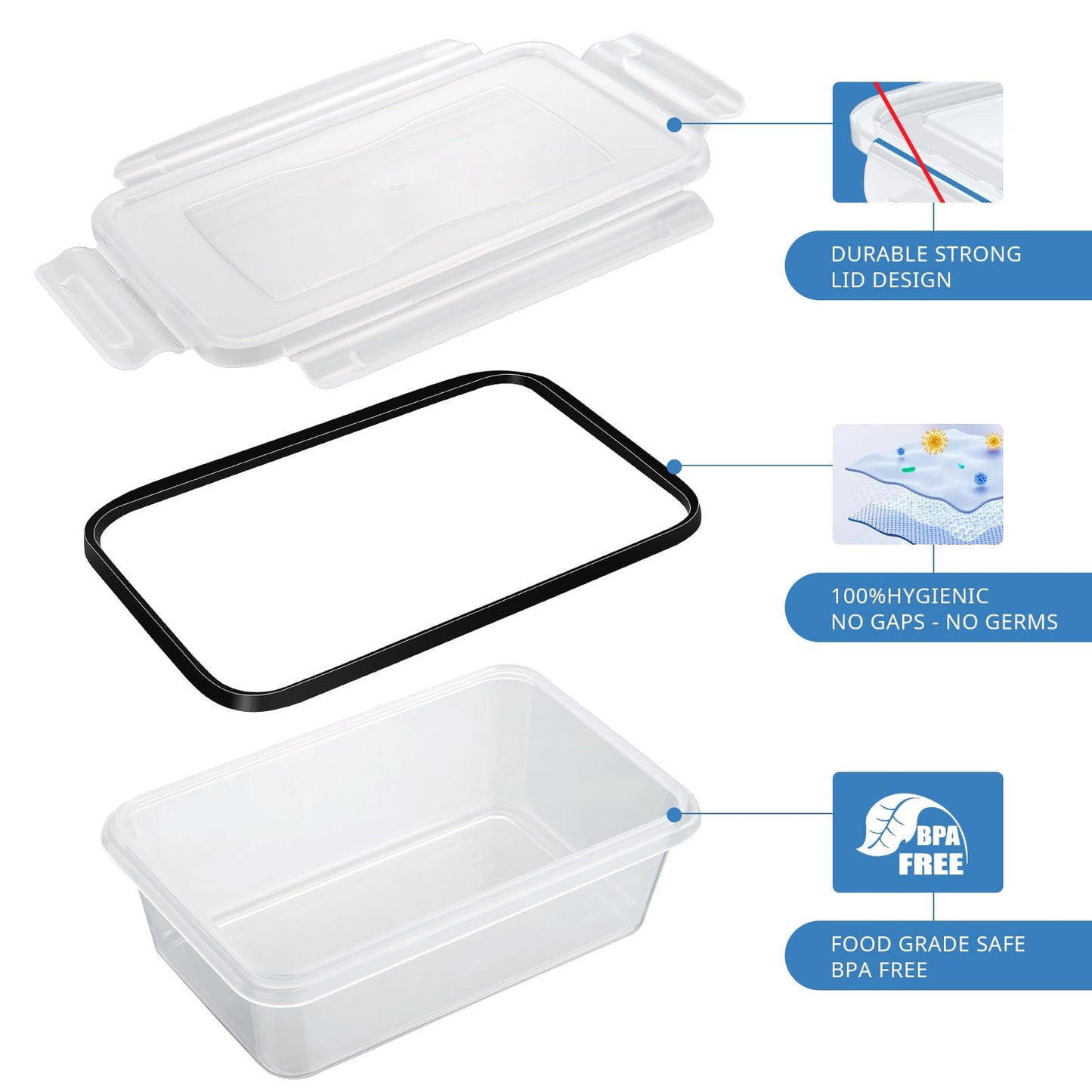 Hibisaws 12-piece food storage containers with lids are perfect for meal prep. They are freezer-safe, BPA-free, and 100% airtight. The set includes 6 x 1L and 6 x 0.5L containers, making it versatile for all your food storage needs.