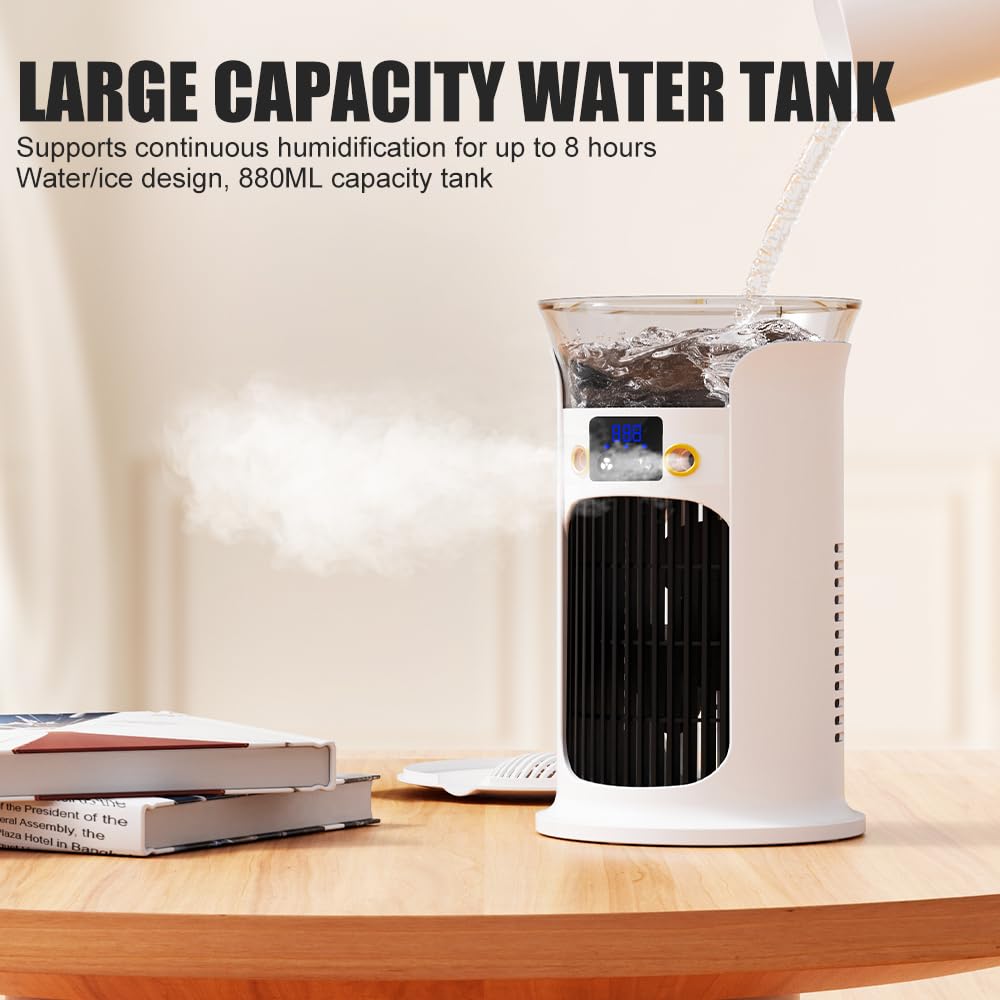 Mobile air conditioner, mini air cooler, small air conditioner, portable air conditioner, no exhaust hose air conditioner, quiet portable air conditioner (green)