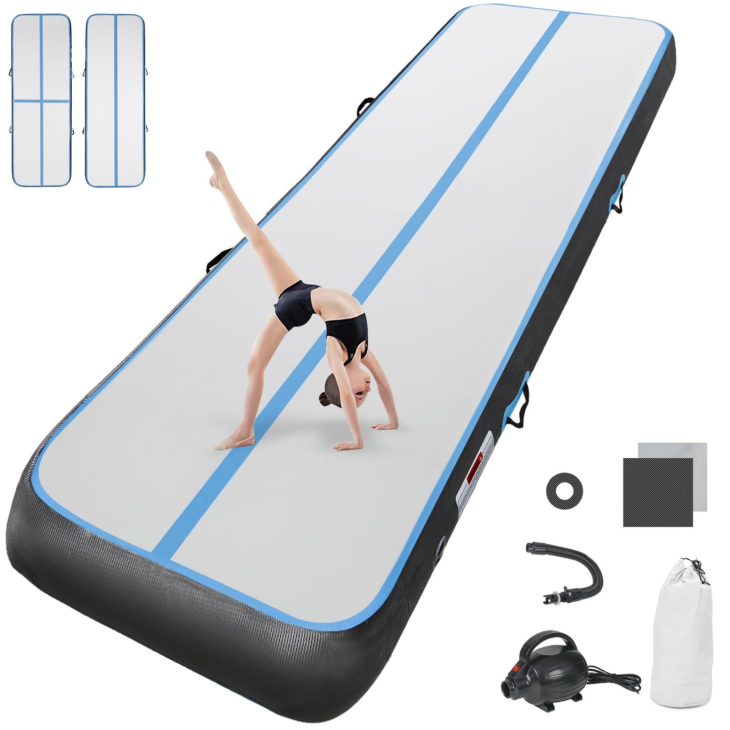 Airtrack mat with electric air pump 10cm high 3M tumbling mats Inflatable gymnastics mat Yoga mat Camping training mat