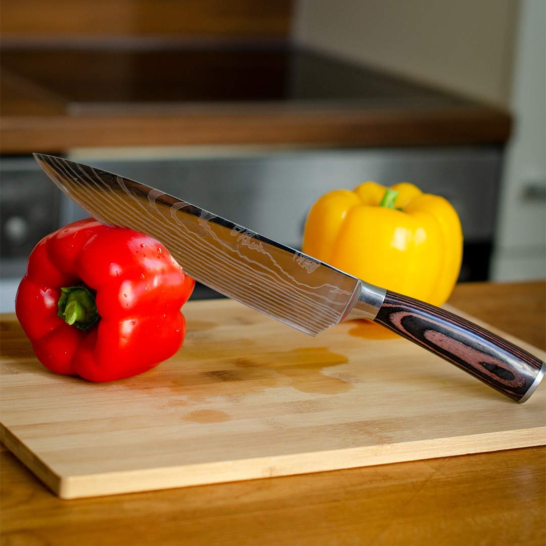 Pamura - 8-piece CULTRO knife set - High-quality & sharp blades - Durable - Long-lasting