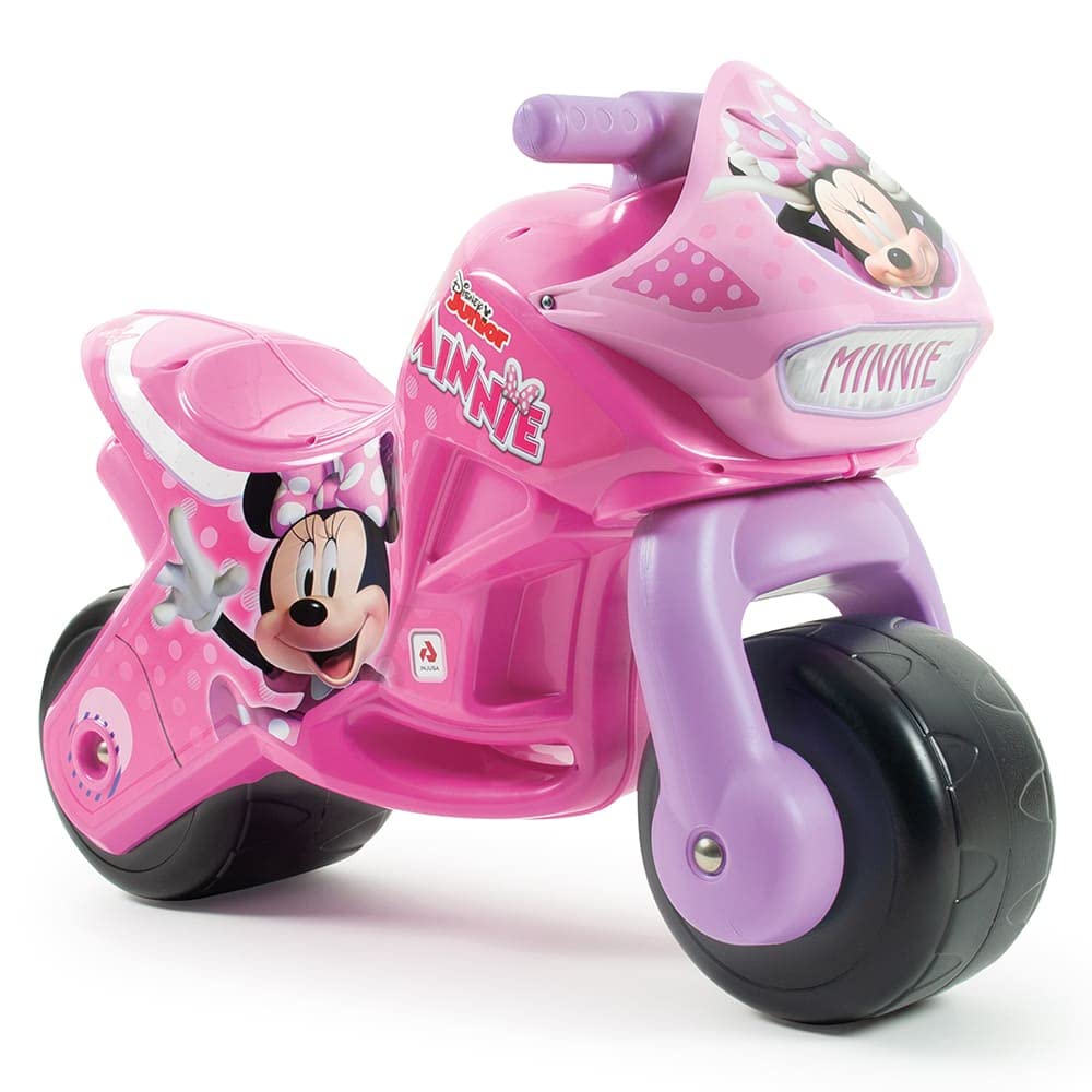 Balance Bike for 1-3 year old kids. Minnie Mouse themed with wide, stable, ergonomic design. Lightweight, portable for indoor/outdoor use. Perfect gift for 1st birthday boys and girls.