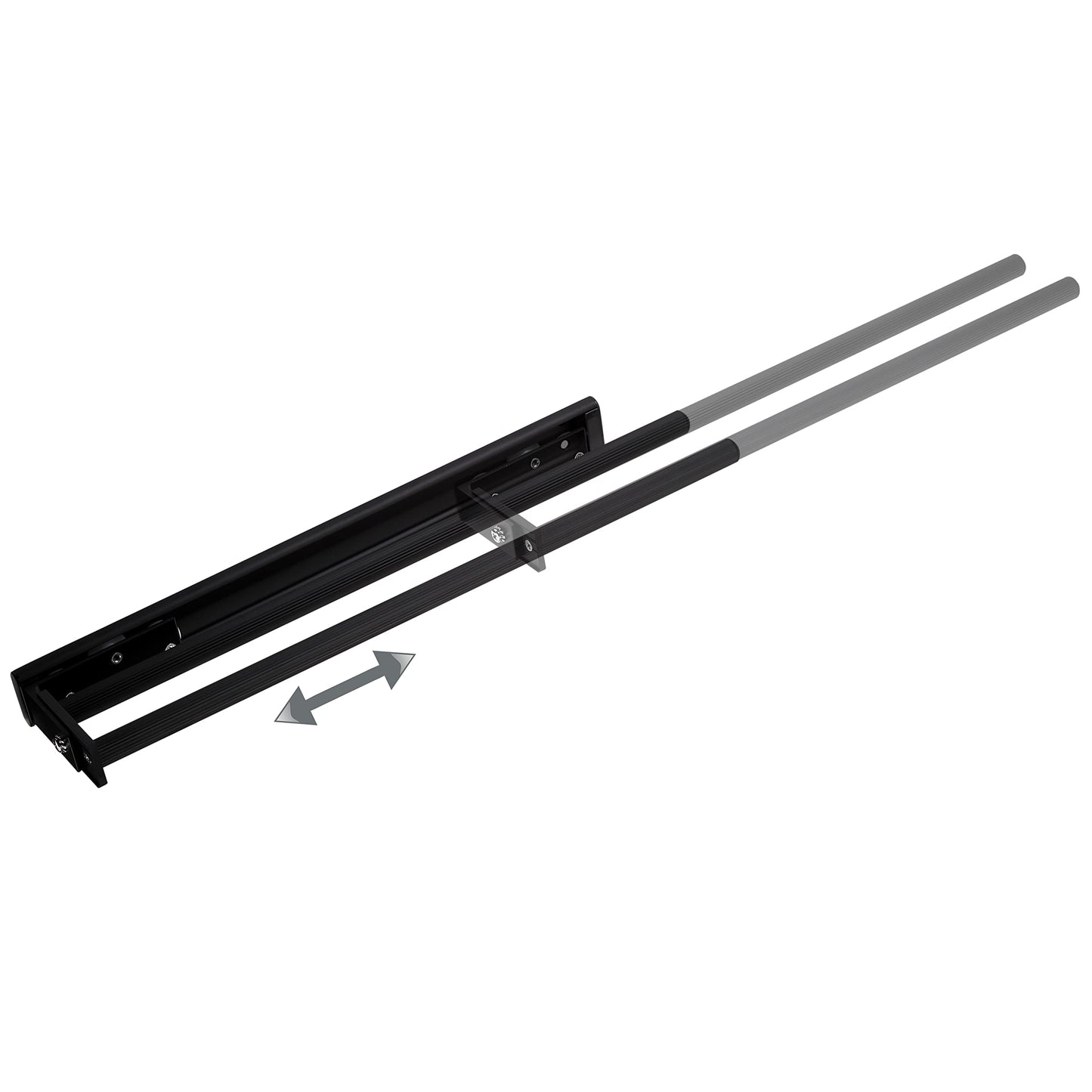 SOTECH aluminum towel holder TED 2-armed black matte (450-730 mm, extendable, rotatable) Telescopic extension suitable for bathroom or kitchen