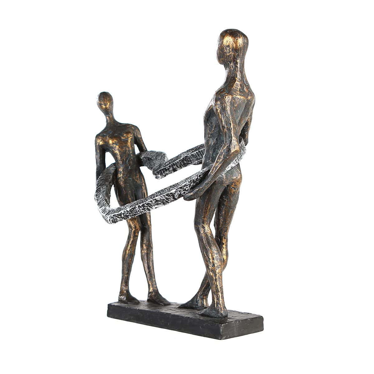 Casablanca - Decorative sculpture figure Connected - made of poly bronze-colored couple H 31 cm