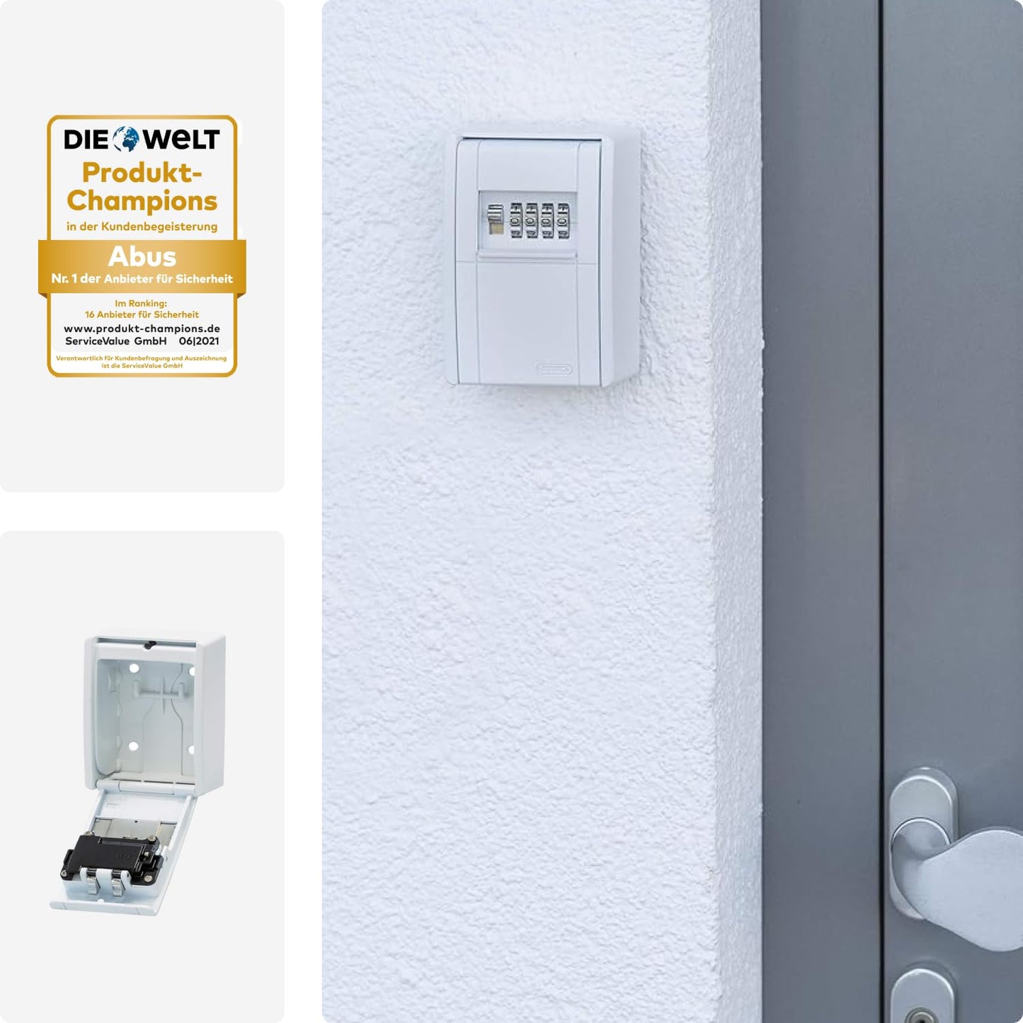 ABUS KeyGarage 787 - Wall-mounted key box - for keys or small valuables - White