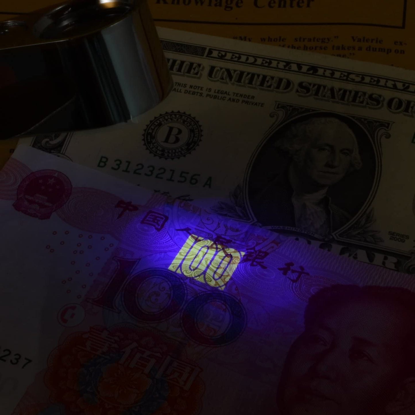 40x illuminated jewelry loupe with LED light (LED currency detection/jewelry identification)