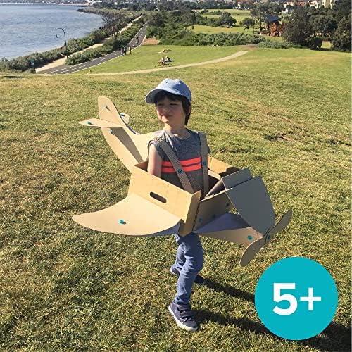 Makedo - construction toys for cardboard, kids games for ages 5 and up, educational mint toy, ideal for creative play at home - 126 piece tool set - Discover Pack.