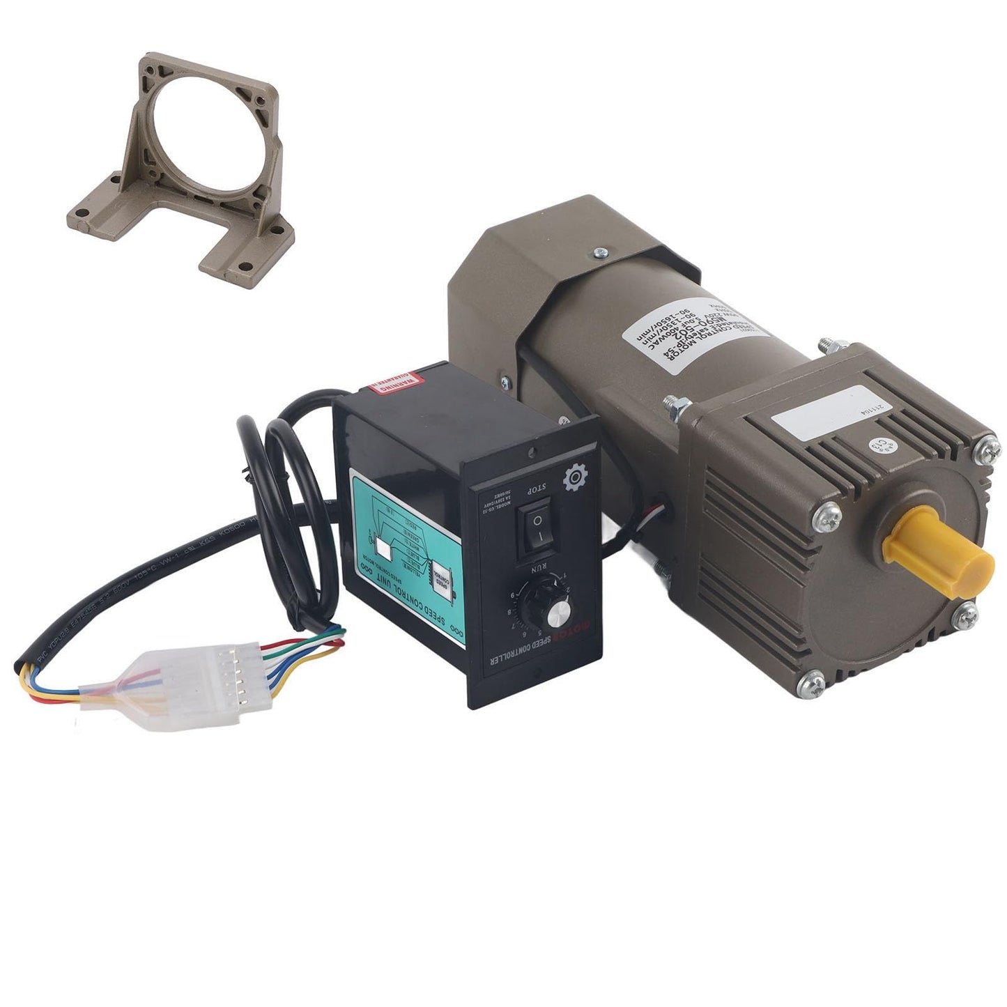 AC 220V 90W motor with adjustable speed. Continuously adjustable frequency converter motor with gearbox controller and bracket (20K).