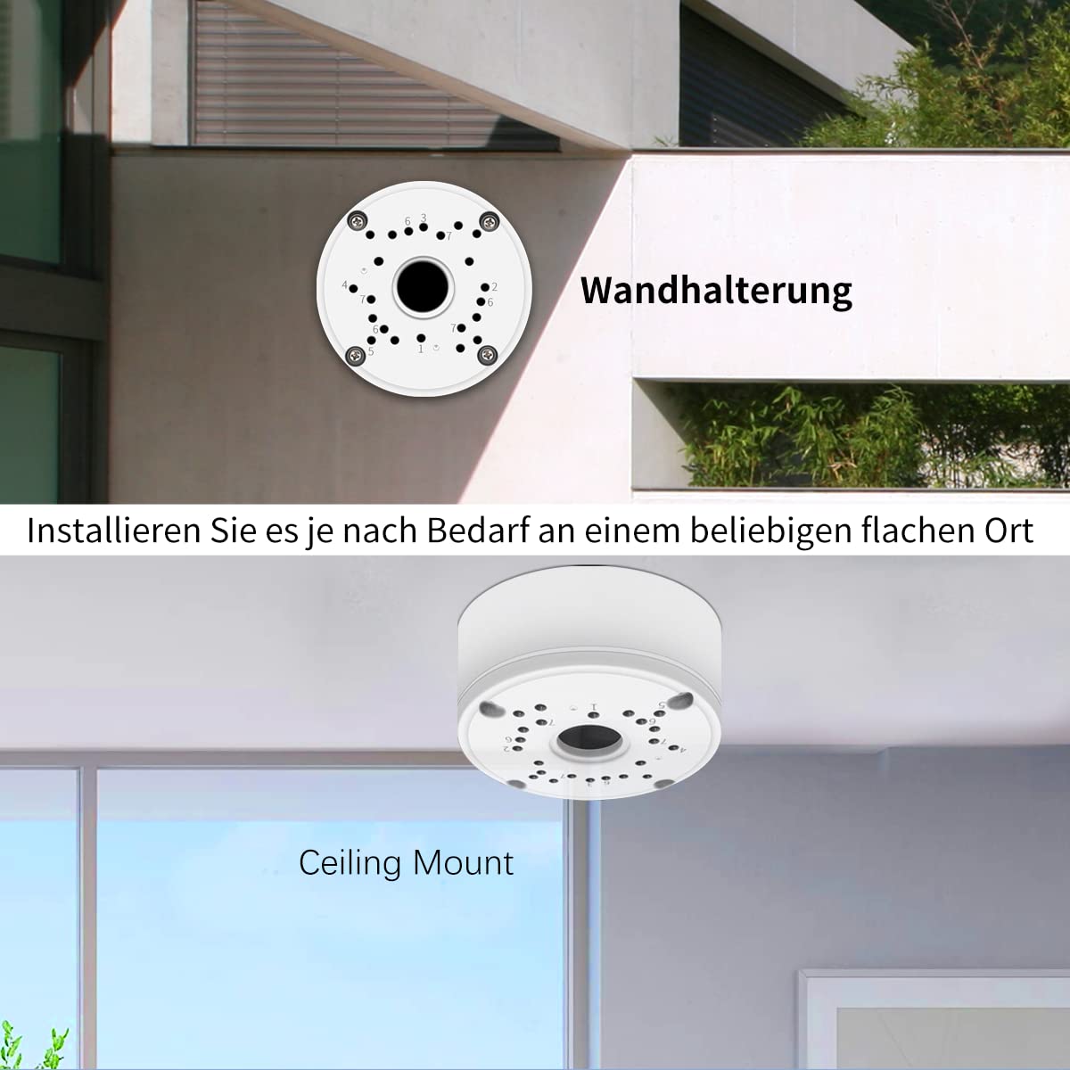 Waterproof junction box for surveillance camera, surveillance camera mounting box, universal junction box for bullet surveillance camera, metal aluminum, junction box (4 Pcs)