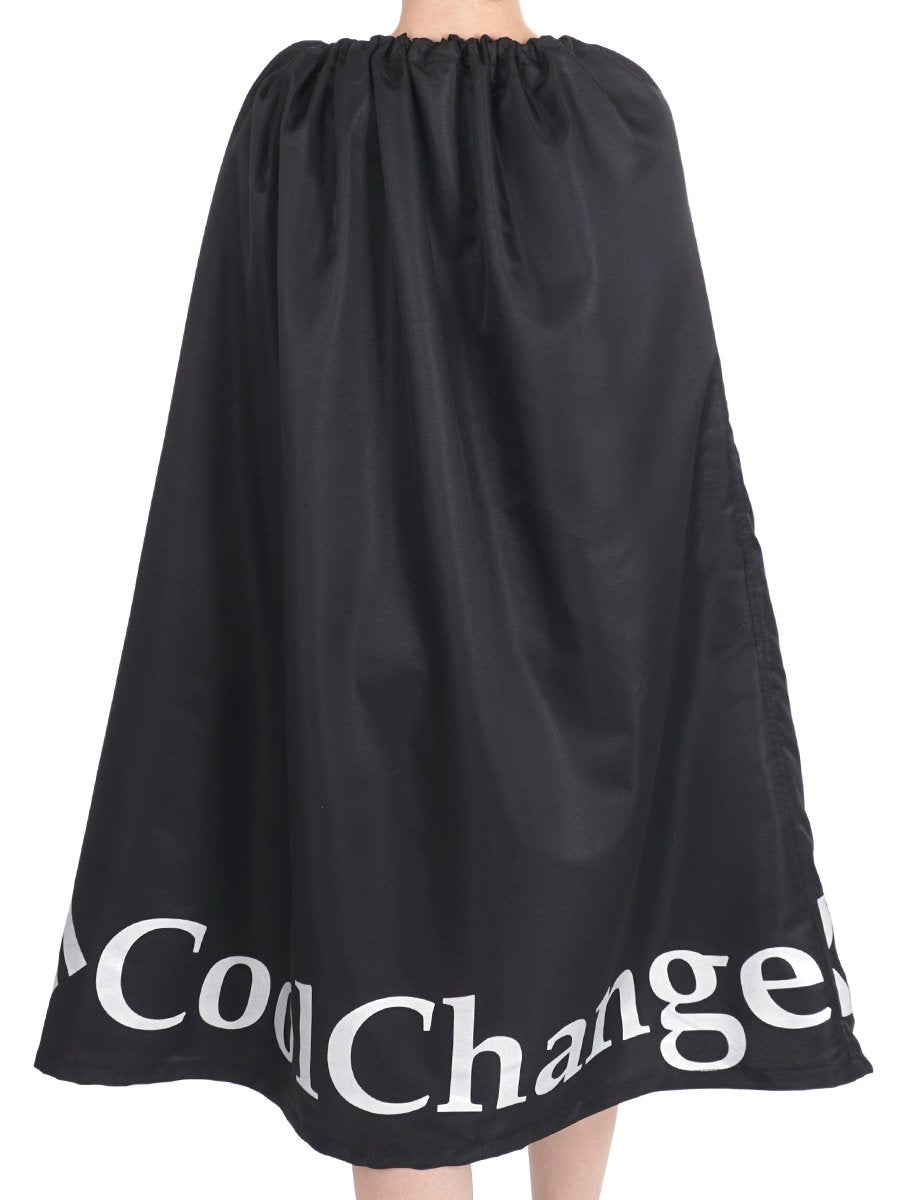 Changing Room Poncho | Changing Coat | Beachwear Cape | with Arm Openings | Easy Storage | fits in Handbag (Black)