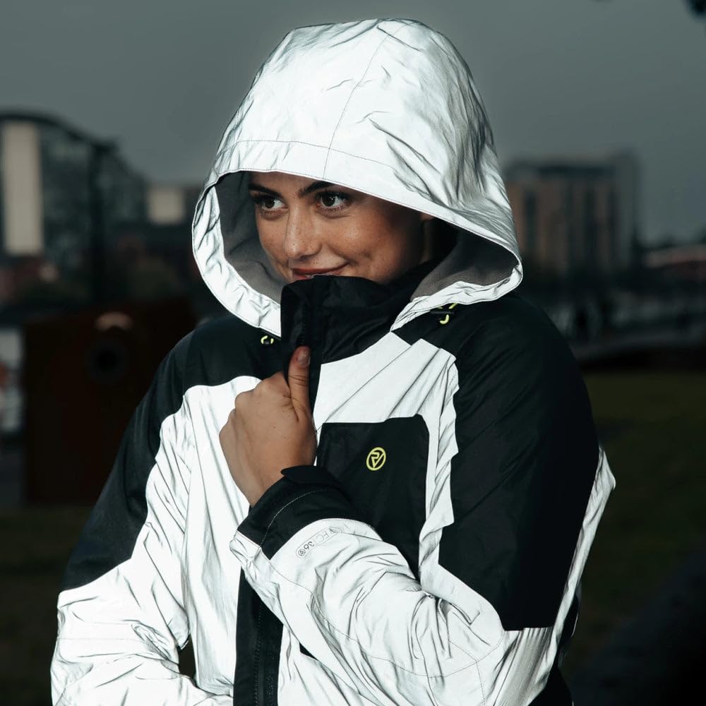 Proviz Women's Reflect 360 Outdoor Jacket - Silver/Black, Size 8