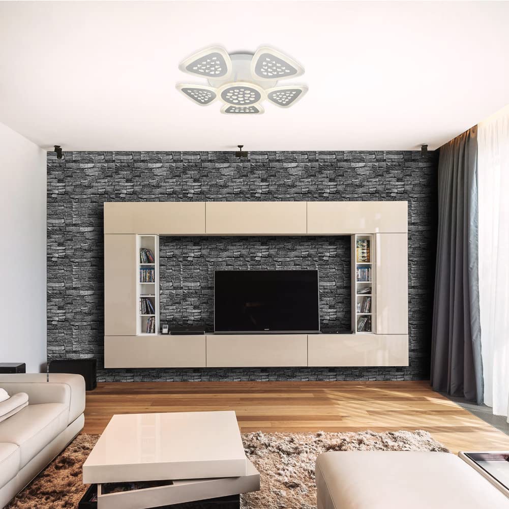 Honeyhouse 10Pcs 3D Wall Panels Self-Adhesive Wallpaper Brick, Wall Cladding Stone Effect DIY Waterproof Self-Adhesive Wall Stickers for Kitchen, Kids Room, Living Room