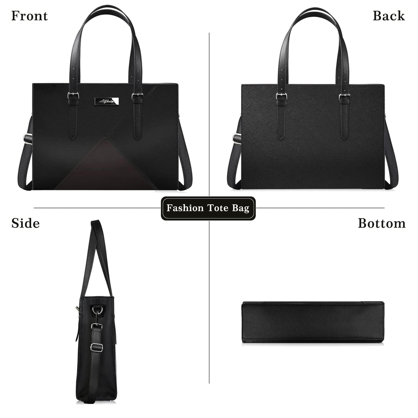 Alfheim Women's Laptop Briefcase 15.6-16 Inch Women's Shoulder Bag Large Briefcase Office Shopping College Compatible with MacBook Air/MacBook Pro 14 Inch A2442