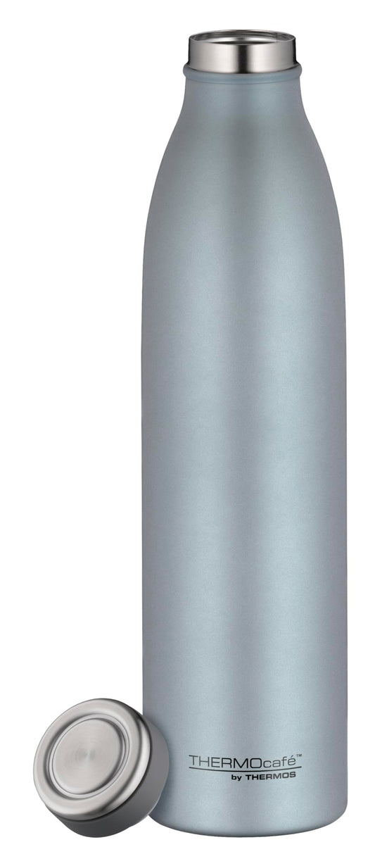 THERMOcafé by THERMOS TC BOTTLE ice blue mat 0.75L, stainless steel insulated bottle, carbonation resistant, 12h hot 24h cold, leak-proof, for school, on-the-go & office