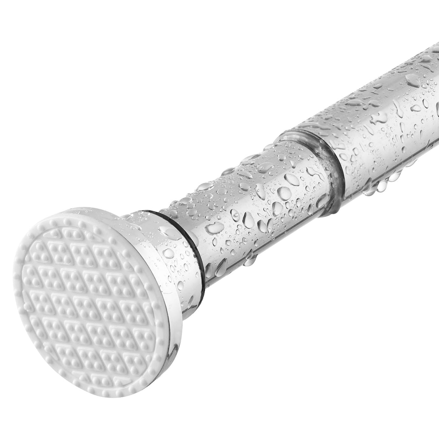 Shower curtain rod, Retractable shower curtain rod without drilling, 70-134cm, Adjustable silver shower curtain rod, Rustproof and non-slip, Suitable for use in bathrooms