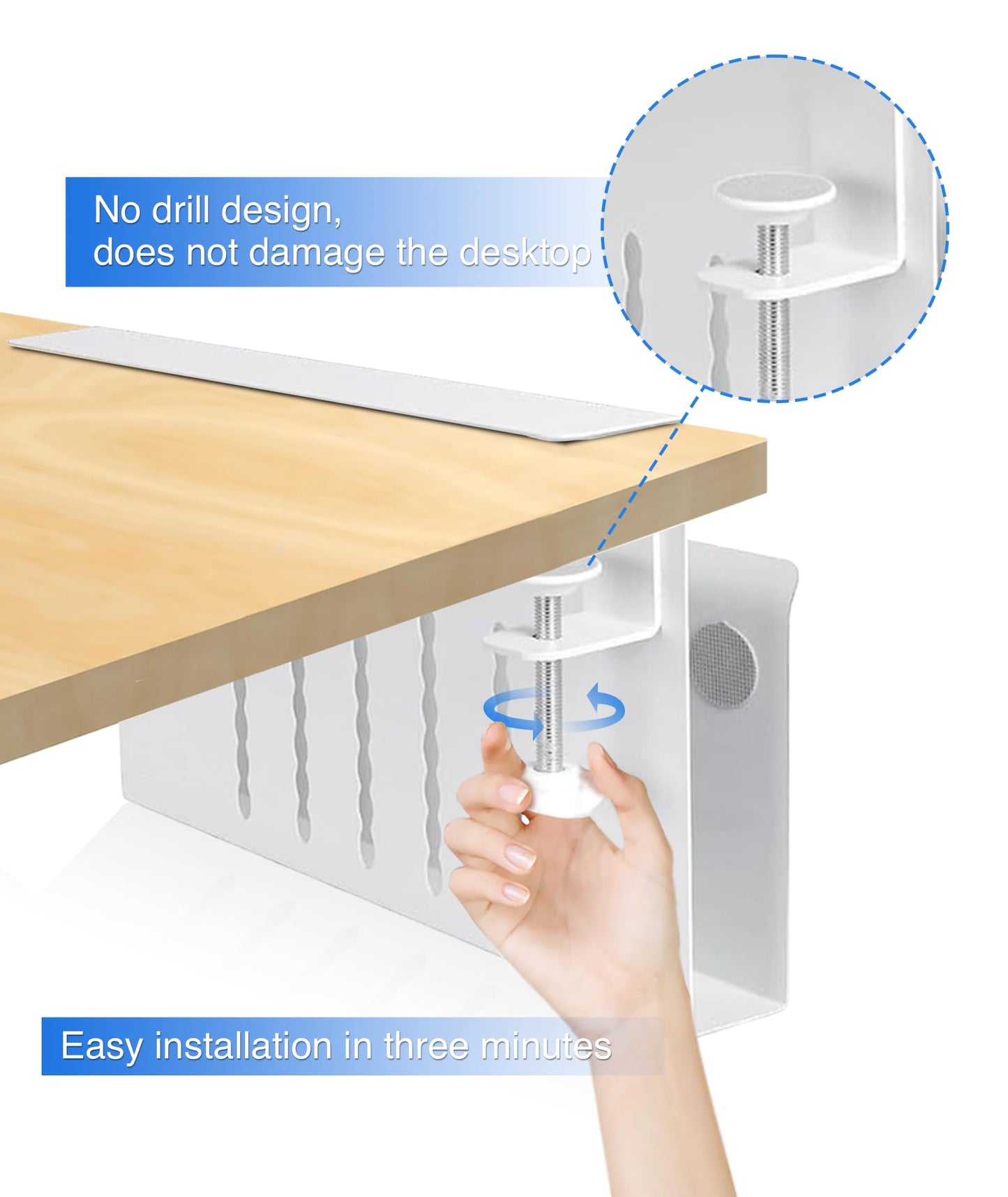 PC stand desk laptop stand side storage side stand laptop stand notebook stand for all laptops and tablets (white, single layer without pen holder)