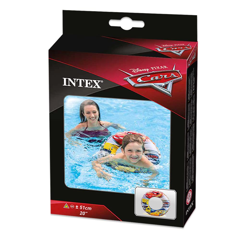 Intex 58260NP - Inflatable Swim Ring Cars, Vinyl, Multicolor, 51 cm