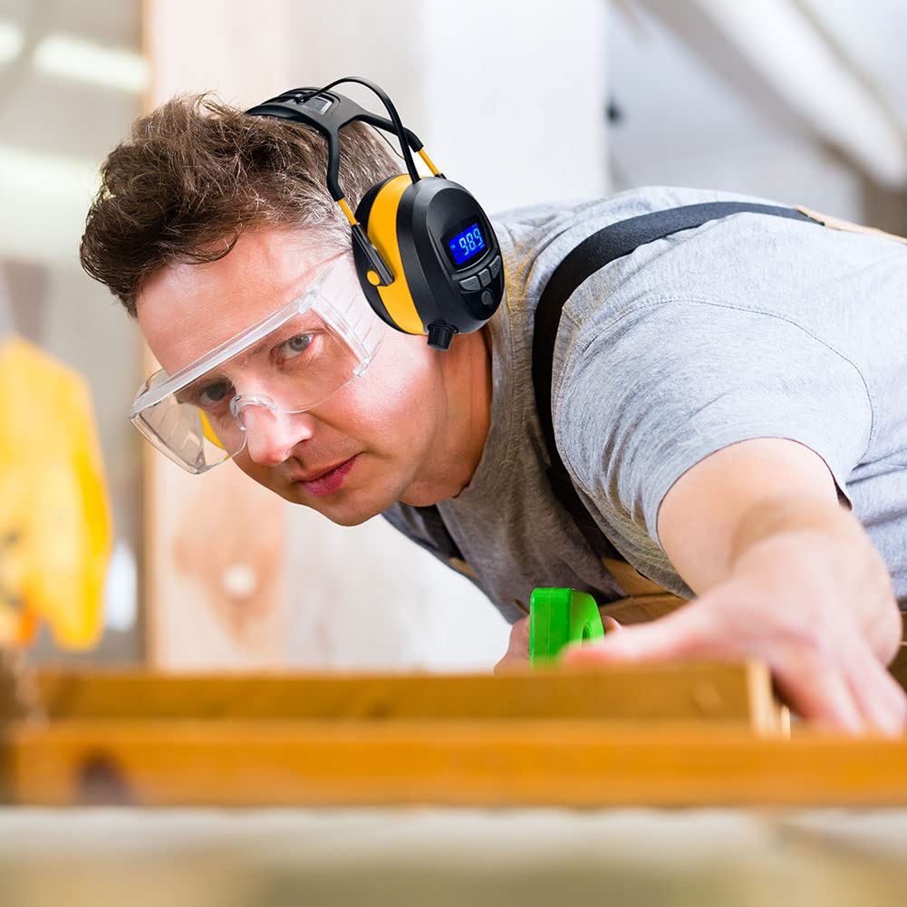 Gardtech ear protection, earmuffs with Radio/Bluetooth/FM, safety ear defenders with NRR 29dB, noise cancelling headphones for men and women, protective headphones for shooting and mowing.