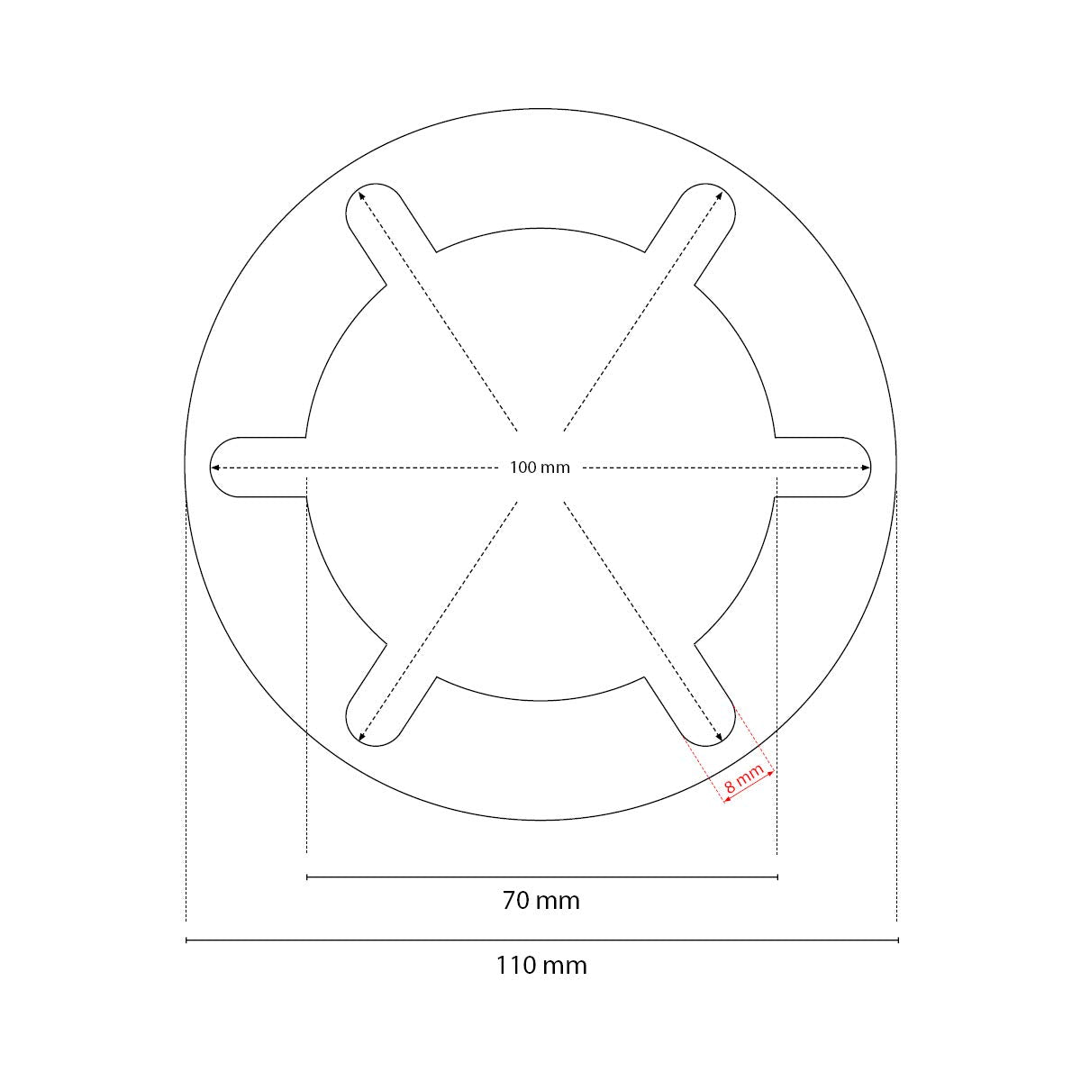 Trapflex Hair Catcher Set (50 pieces) | Hair sieve for drain fittings/shower drains | Diameter: 11cm | HF90 | Fits drains with valve covers (Geberit, Alcaplast, Nordona, Aquabad)