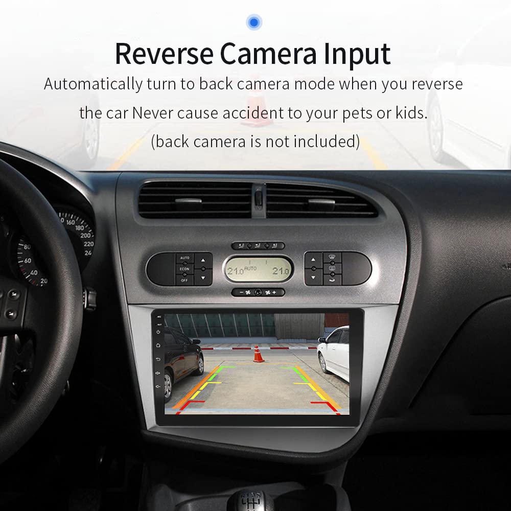 LEXXSON Carplay Radio Android Auto for Seat Leon 2005-2012 | 9-inch capacitive touchscreen WiFi GPS Navigation Bluetooth SWC USB Player 2G DDR3 + 32G NAND Flash Storage.