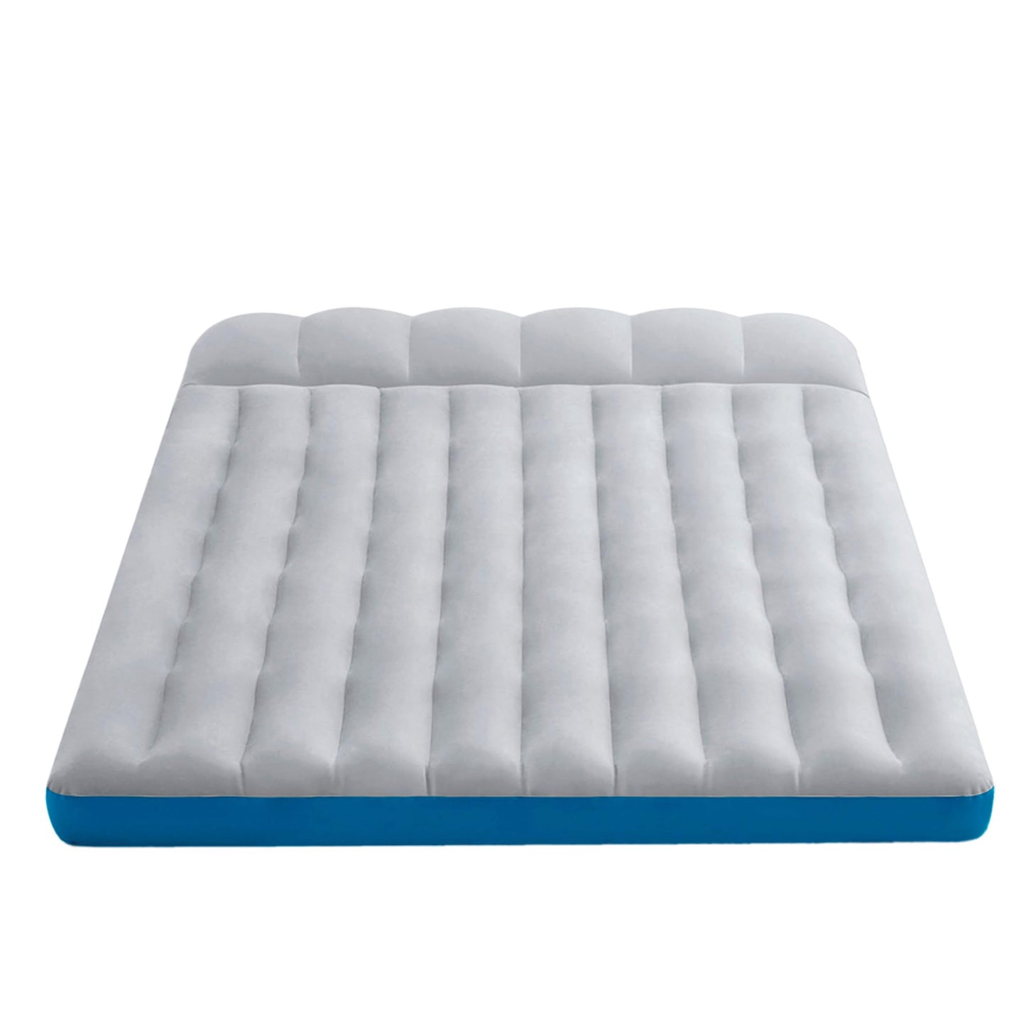 Intex 67999 - Inflatable Double Camping Mat, Laminate, Gray and Light Blue, 127 x 193 x 24 cm.