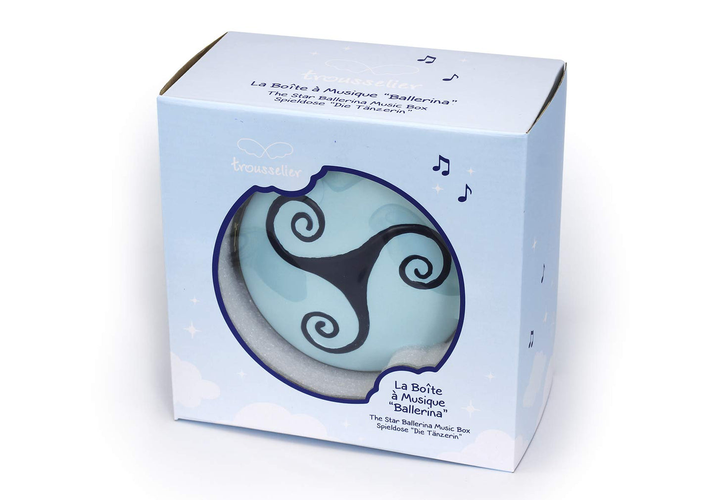 Trousselier - Ballerina the movie - Music box by Felicie - Small musical jewelry box - Collector's item - Very fragile - Music Swan Lake - Color blue