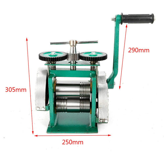 LENJKYYO Manual Combination Rolling Mill 85MM Jewelry Making Processing Jewelry Combination Rolling Mill Tabletting Square Line Groove Machine