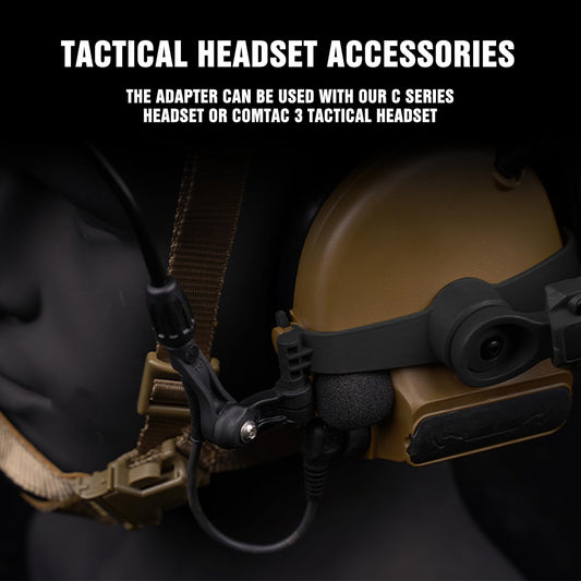 Fast Helmet ARC Rail Adapter COMTAC3 Tactical Pickup Headset Suspension Headphones Bracket with Multi-Angle Rotation for OPS Core ARC & Team Wendy Rail, Supporting Hunting Earmuffs (Black)