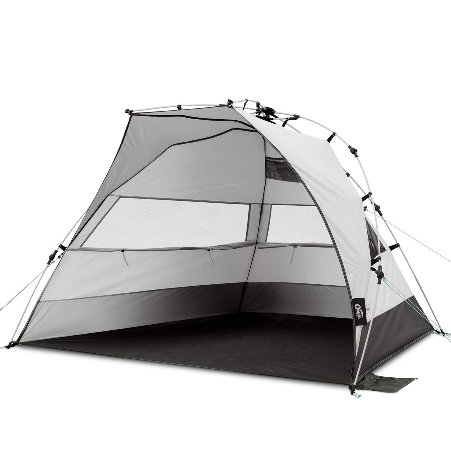 qeedo Quick Bay Pro beach tent with UV protection (UV80) beach shelter, Quick-Up system - Warmgrey